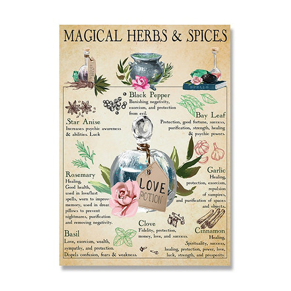 magical herbs and spices poster boogzel apparel