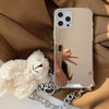 mirror with bear chain iphone case boogzel apparel