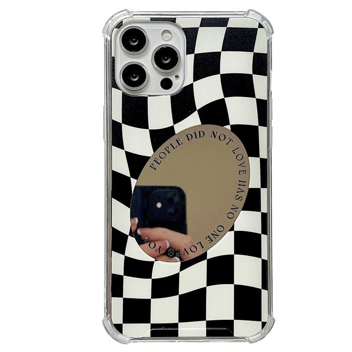 mirror checkered iphone case boogzel apparel