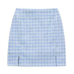 blue plaid skirt boogzel apparel