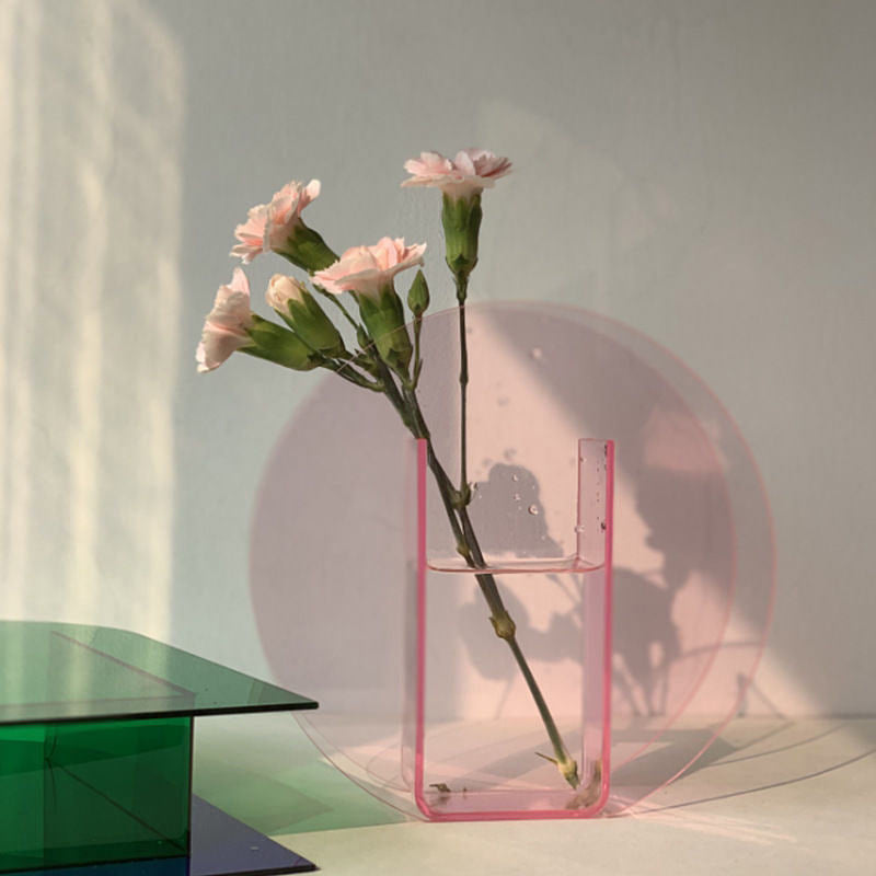 Modern Abstract aesthetic Acrylic Vase boogzel apparel