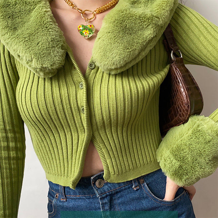 green rib knit cardigan boogzel apparel