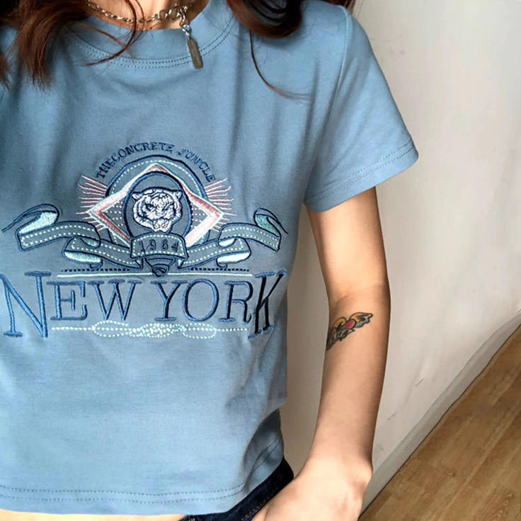 NY Embroidered Tee