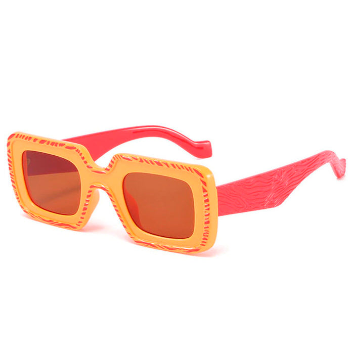 pink thick rectangle frame sunglasses shop