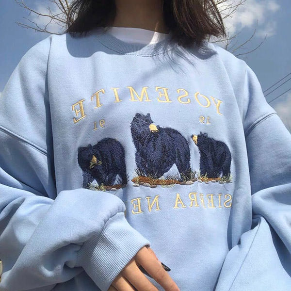 blue Nevada Bear Sweatshirt boogzel apparel