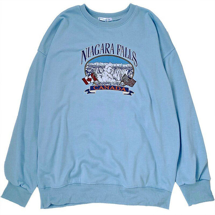 Niagara Falls Embroidery Sweatshirt boogzel apparel