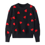 Vintage Red Hearts Sweater boogzel clothing