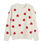 Vintage Red Hearts Sweater boogzel clothing