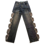 Grunge Aesthetic Butterfly Cut Out Jeans boogzel clothing