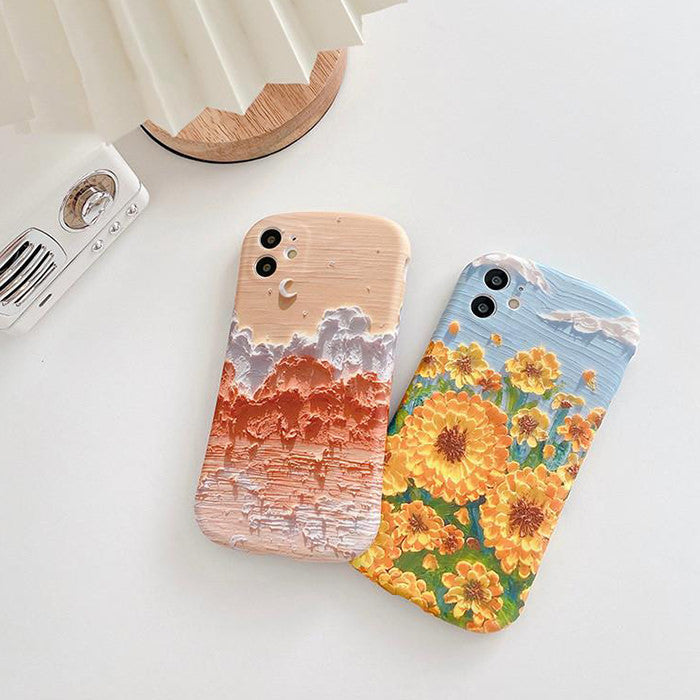 sunflower oil painting iphone case shop