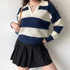 aesthetic striped pullover boogzel apparel