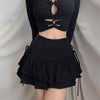black ruffle skirt boogzel apparel
