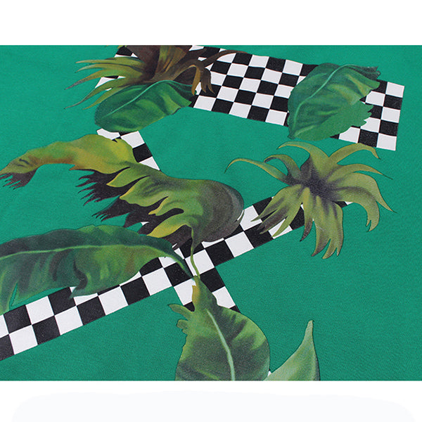 palm leaf checker sweatshirt boogzel apparel