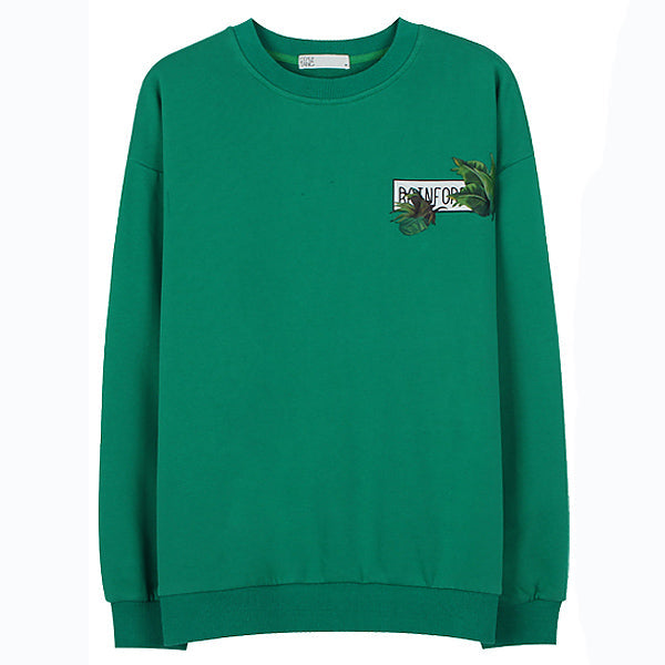 palm leaf checker sweatshirt boogzel apparel