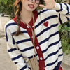striped heart cardigan boogzel apparel