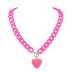 pastel heart necklace boogzel apparel