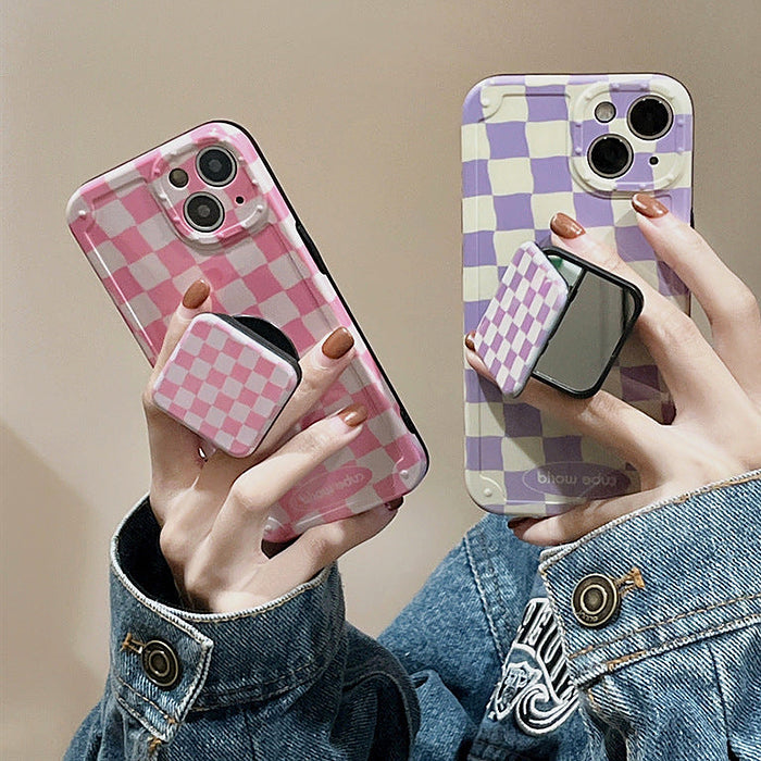 pastel checkered iphone case boogzel apparel