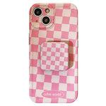 pink plaid iphone case boogzel apparel