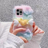 rainbow fuzzy iphone case boogzel apparel