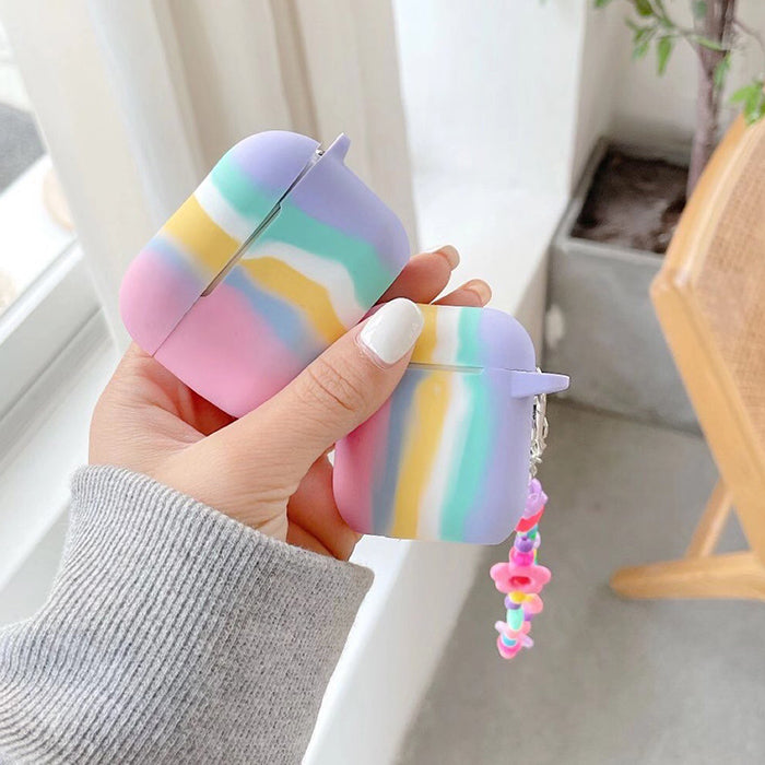 pastel rainbow airpods case boogzel apparel