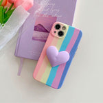 pastel rainbow stripes iphone case boogzel apparel