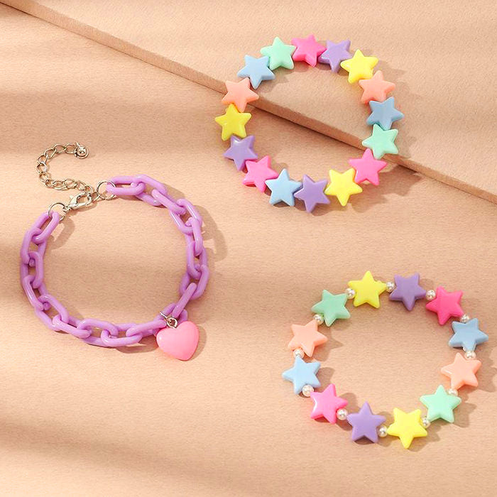 heart chain star bracelet boogzel apparel