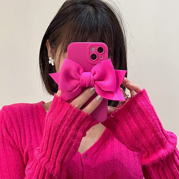 fuchsia bow iphone case boogzel apparel