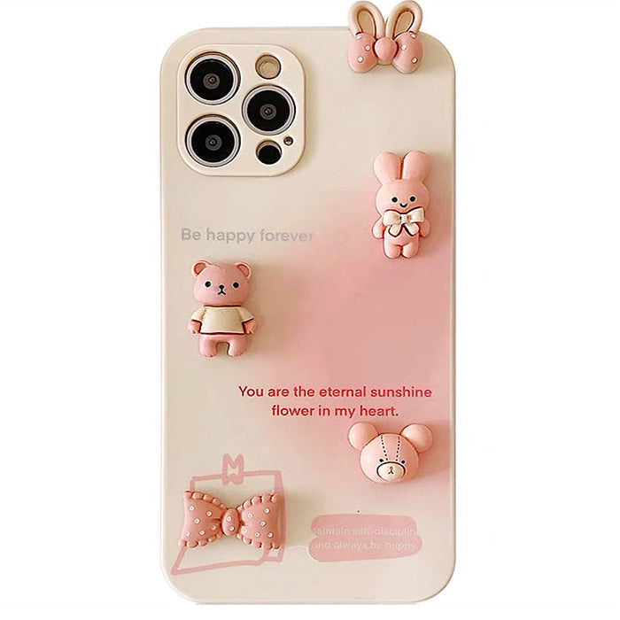 pink bunnies iphone case boogzel apparel