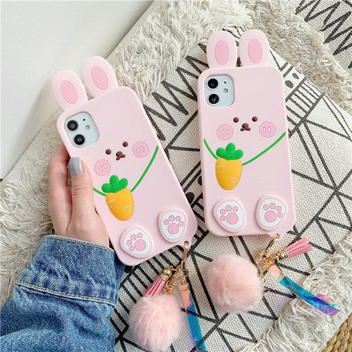 pink bunny iphone case boogzel apparel