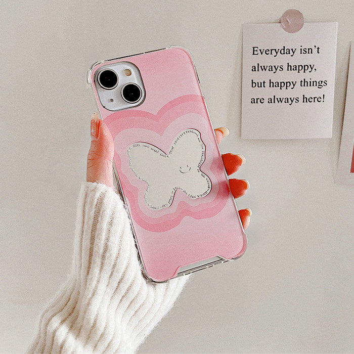 pink butterfly iphone case boogzel apparel