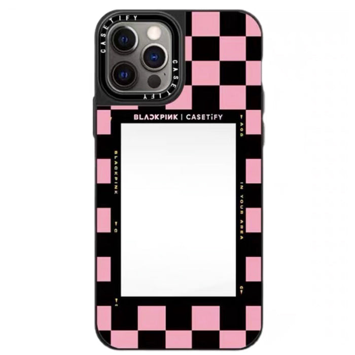 pink checkerboard iphone case boogzel apparel