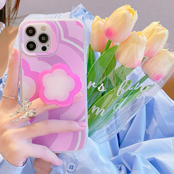 pink flower holder iphone case boogzel apparel