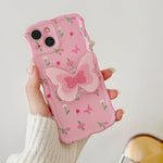 pink flowers butterfly iphone case boogzel apparel