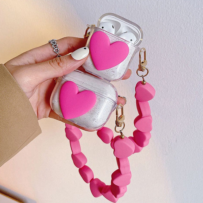 pink heart airpods case boogzel apparel