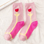 pink flower socks boogzel apparel