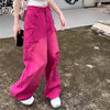 pink star ripped baggy jeans boogzel clothing