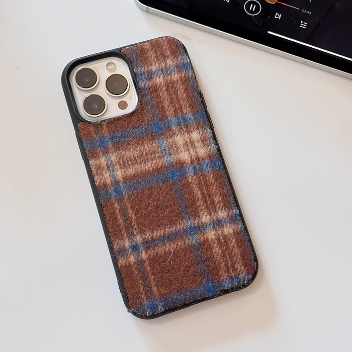 plaid wool iphone case boogzel apparel