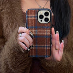 plaid wool iphone case boogzel apparel