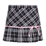 Plaid Coquette Ribbon Mini Skirt