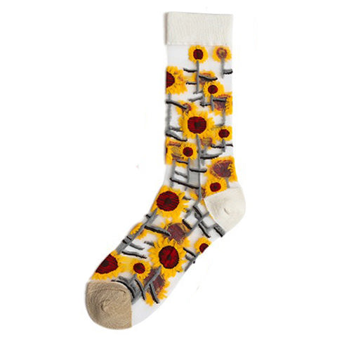 transparent sunflower socks boogzel apparel