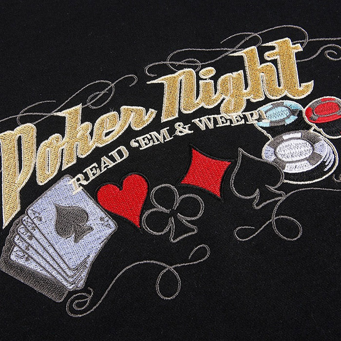 Poker Night Embroidered Sweatshirt