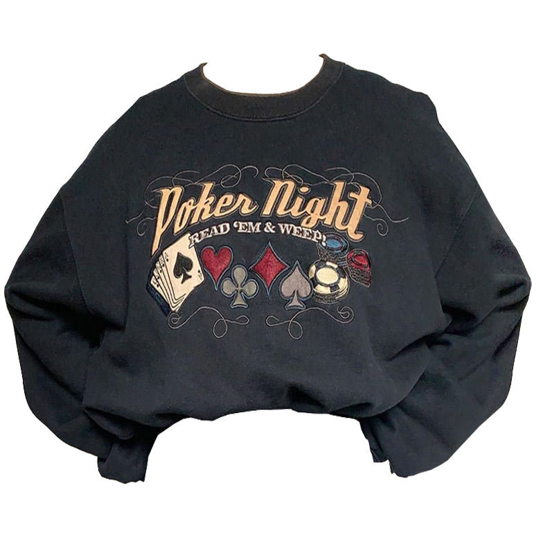 Poker Night Embroidered Sweatshirt