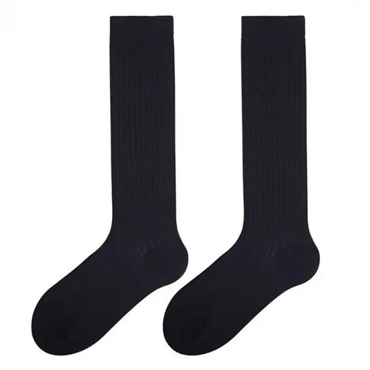 Basic Ribbed Knee High Socks