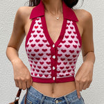 pink heart collared top boogzel apparel