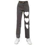 heart cut out jeans boogzel apparel