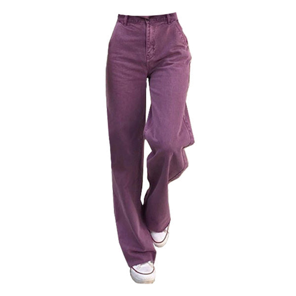 Purple Aesthetic High Waisted Jeans boogzel apparel