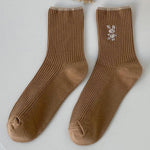 rabbit brown socks boogzel apparel