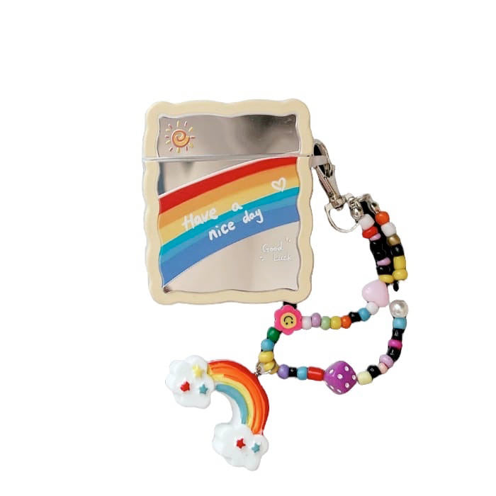 rainbow chain airpods case boogzel apparel