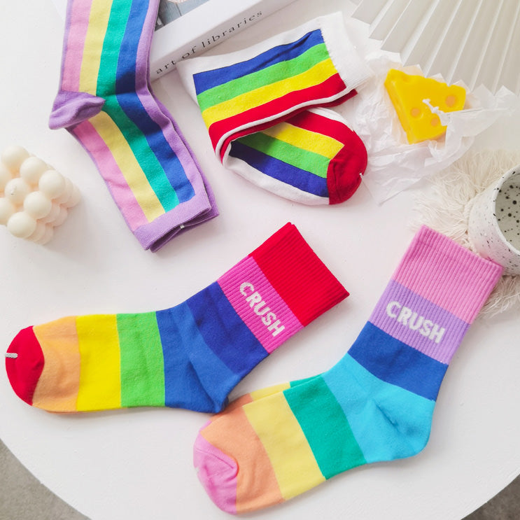 Rainbow Crush Socks boogzel apparel