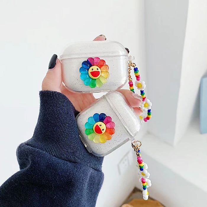rainbow flower airpods case boogzel apparel